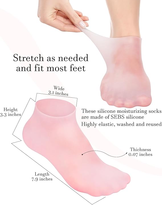 Silicon Moisturizing Socks – Soft, Smooth & Crack-Free Feet